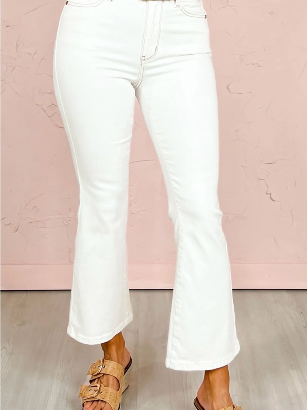 Judy Blue White High-Rise Flare Jeans